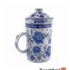 Peony Design Tea Infusing Porcelain Mug
