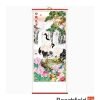 Cranes and Waterfall Chinese Scroll