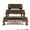Traditional Style Bonsai Display Table Rosewood Set