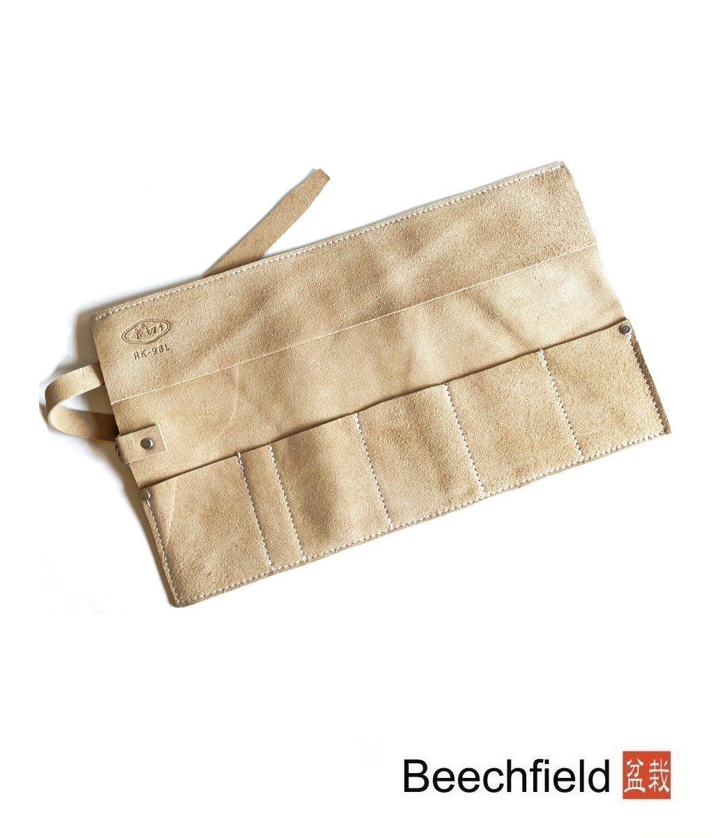 BB-LTR-RK_98L Leather Five 5 Pocket Bonsai Tool Roll Beechfield Bonsai