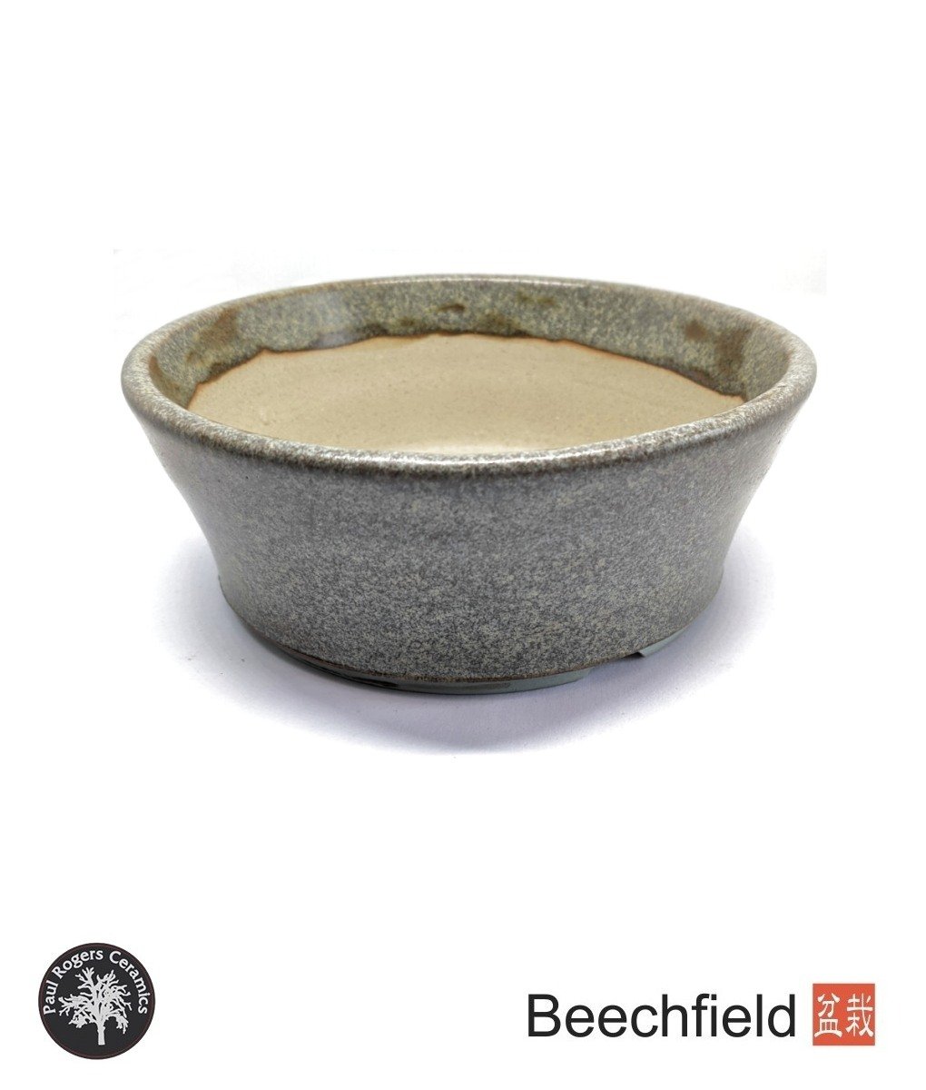 BB-PROGERS-G007 Paul Rogers Basket Grey Glazed Round Bonsai Pot Beechfield Bonsai