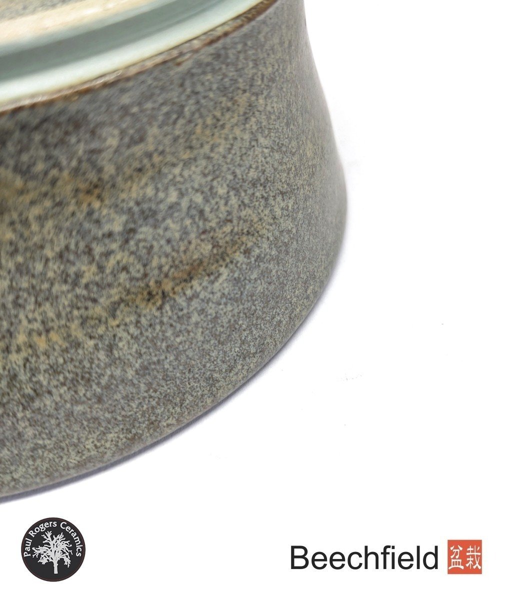 BB-PROGERS-G007 Paul Rogers Basket Grey Glazed Round Bonsai Pot Beechfield Bonsai