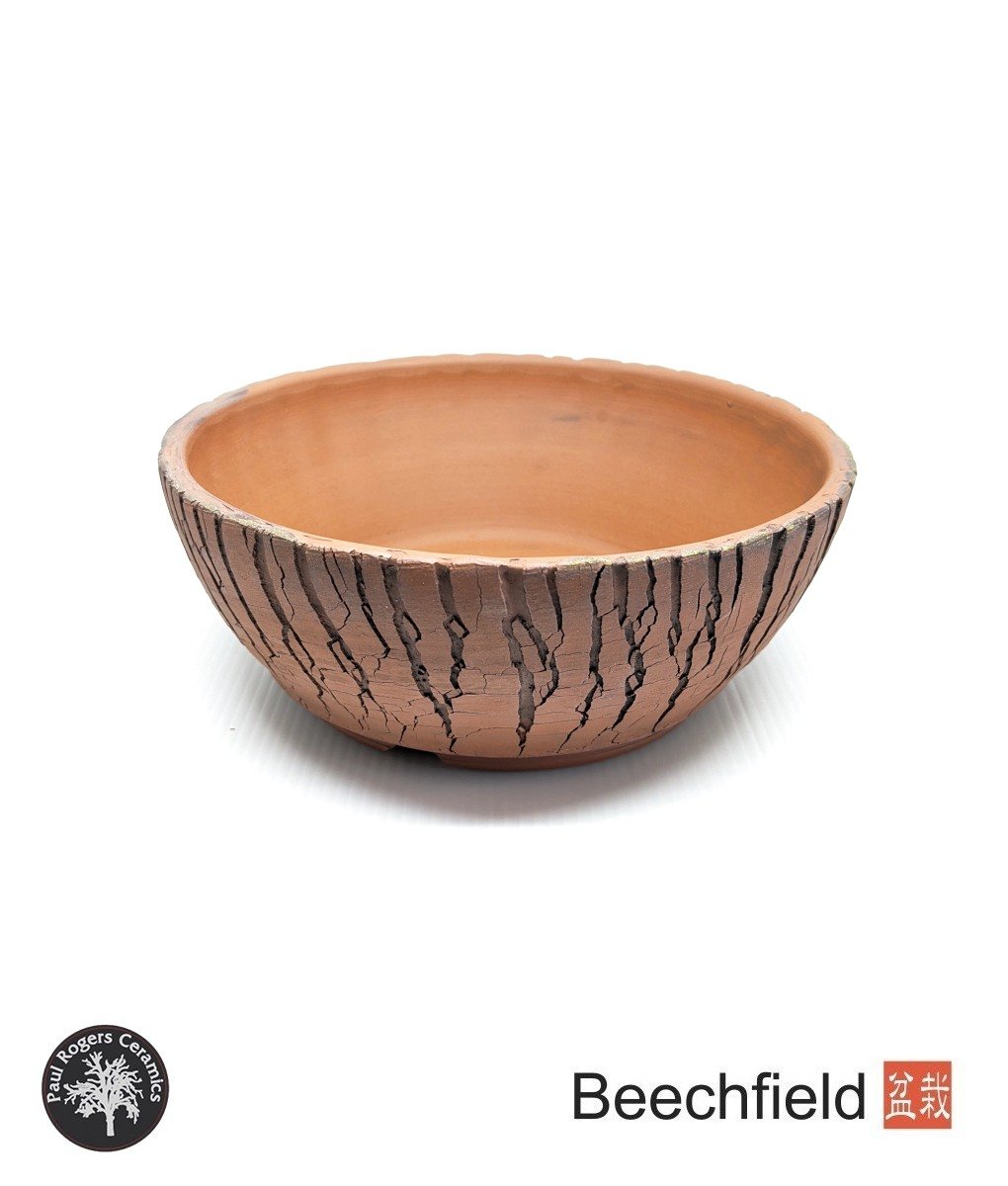BB-PROGERS-U005 Paul Rogers Unglazed Round Crackle Pot Beechfield Bonsai
