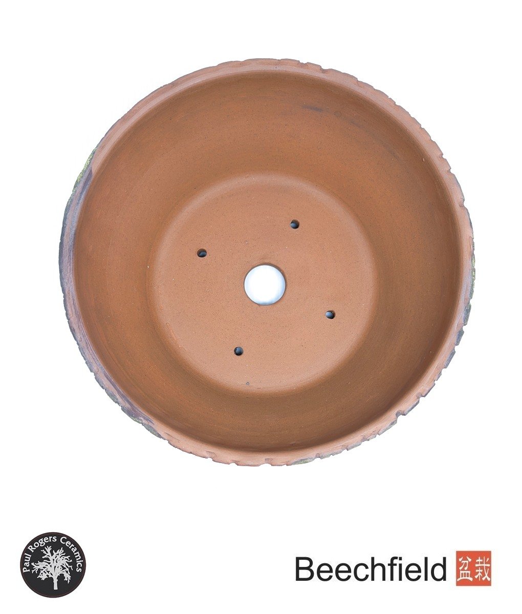 BB-PROGERS-U005 Paul Rogers Unglazed Round Crackle Pot Beechfield Bonsai