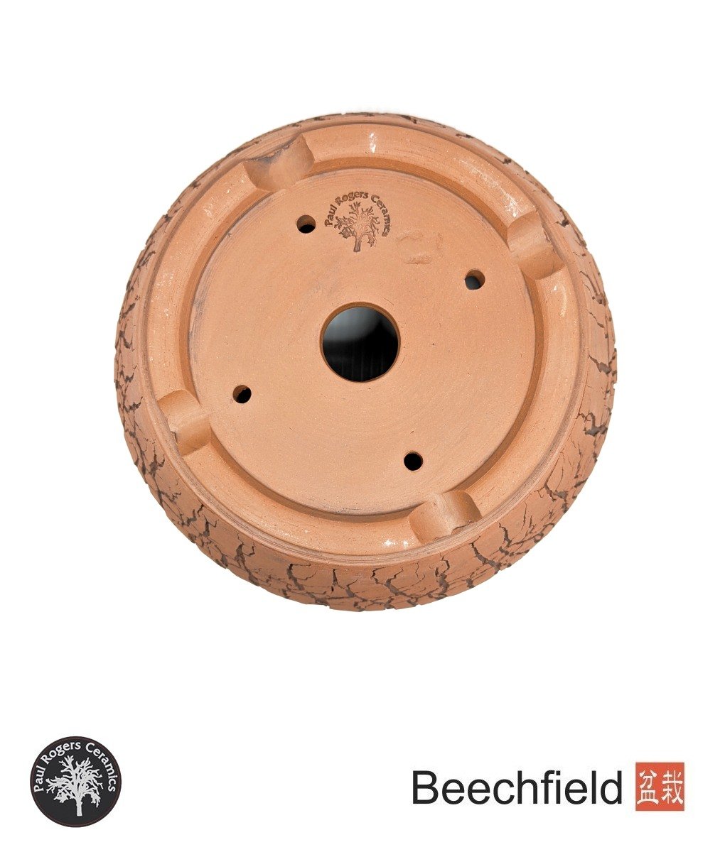 BB-PROGERS-U006 Paul Rogers Unglazed Round Crackle Pot Beechfield Bonsai
