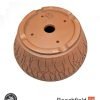 BB-PROGERS-U006 Paul Rogers Unglazed Round Crackle Pot Beechfield Bonsai