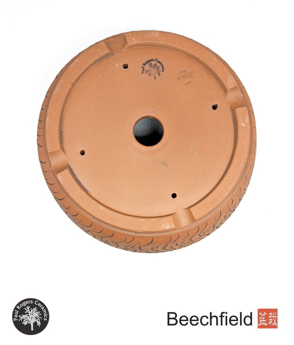 BB-PROGERS-U007 Paul Rogers Unglazed Round Crackle Pot Beechfield Bonsai