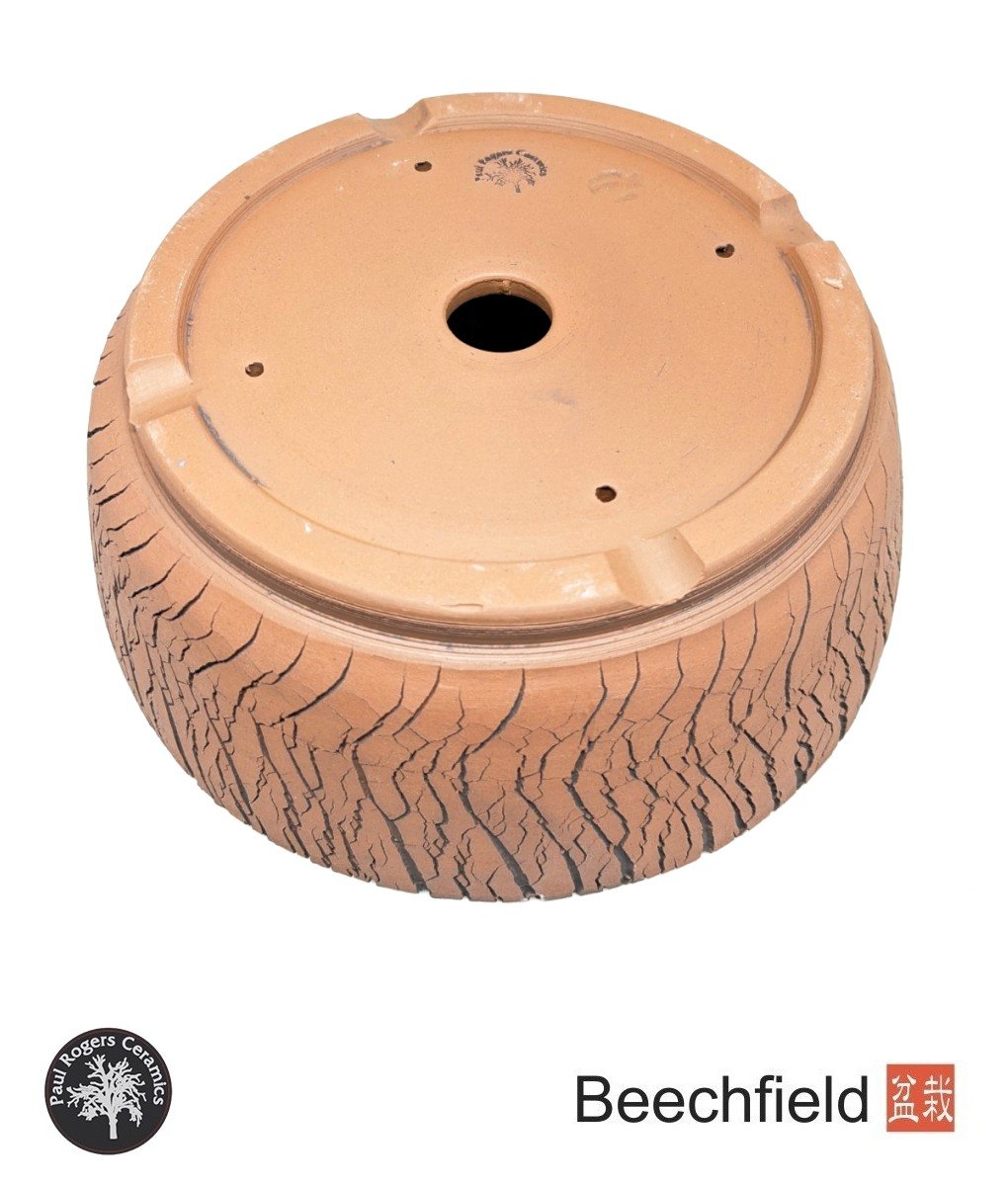 BB-PROGERS-U007 Paul Rogers Unglazed Round Crackle Pot Beechfield Bonsai