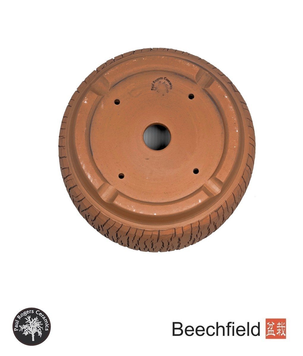 BB-PROGERS-U008 Paul Rogers Unglazed Round Crackle Pot Beechfield Bonsai