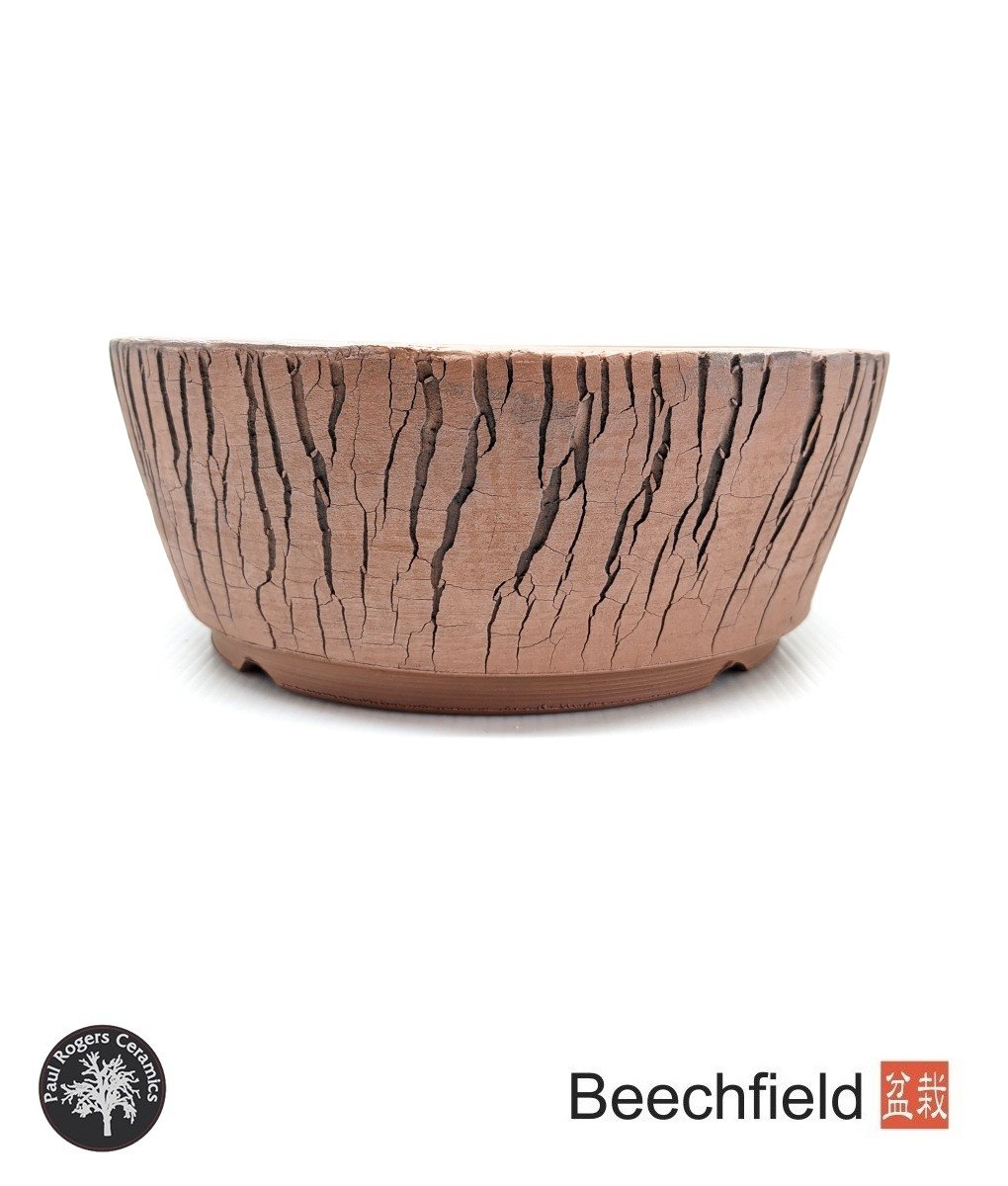 BB-PROGERS-U009 Paul Rogers Unglazed Round Crackle Pot Beechfield Bonsai