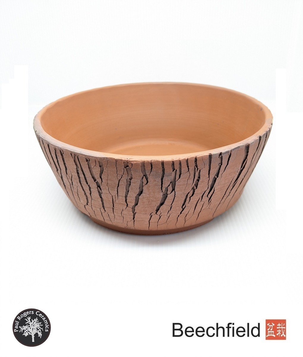 BB-PROGERS-U009 Paul Rogers Unglazed Round Crackle Pot Beechfield Bonsai