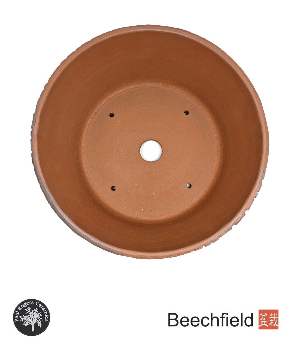 BB-PROGERS-U009 Paul Rogers Unglazed Round Crackle Pot Beechfield Bonsai