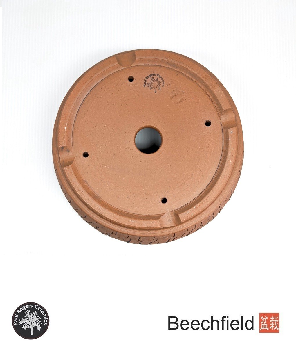 BB-PROGERS-U009 Paul Rogers Unglazed Round Crackle Pot Beechfield Bonsai