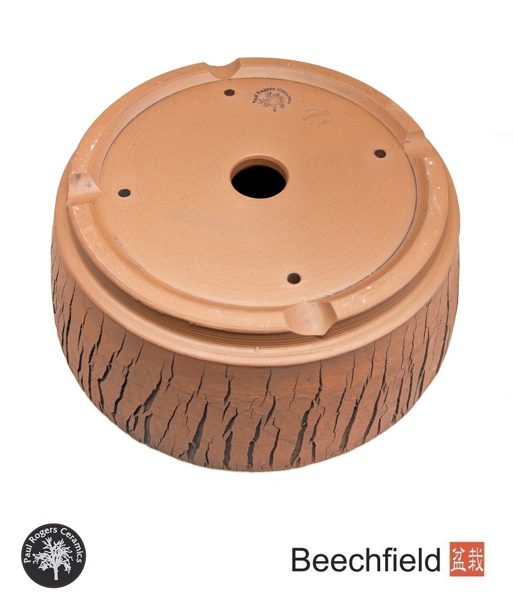 BB-PROGERS-U009 Paul Rogers Unglazed Round Crackle Pot Beechfield Bonsai