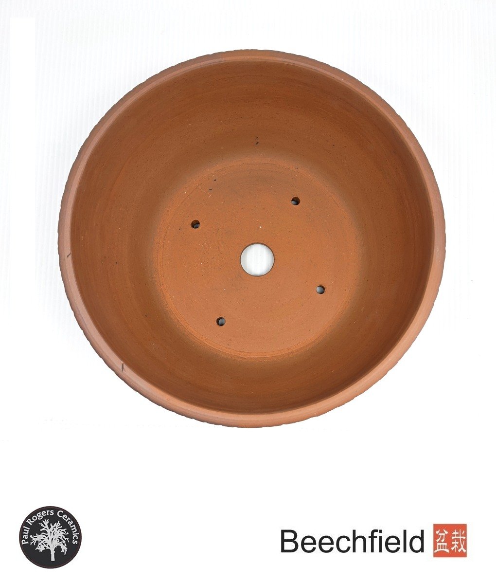 BB-PROGERS-U010 Paul Rogers Unglazed Round Crackle Pot Beechfield Bonsai