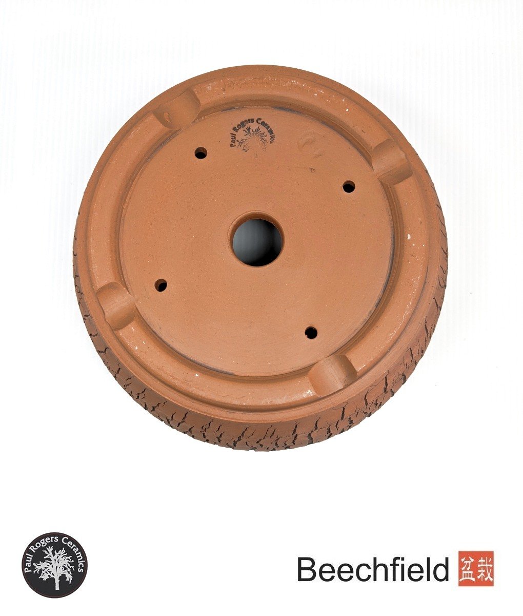 BB-PROGERS-U010 Paul Rogers Unglazed Round Crackle Pot Beechfield Bonsai