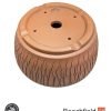 BB-PROGERS-U010 Paul Rogers Unglazed Round Crackle Pot Beechfield Bonsai