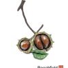 1042 Conker Pair Bronze Figurine Figure Miniature Collectable Limited Beechfield Bonsai