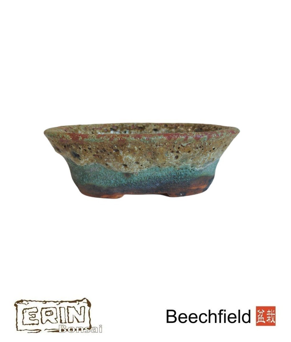 BB-ERIN-006 Erin 158mm Blue Oval Bonsai Pot Beechfield Bonsai